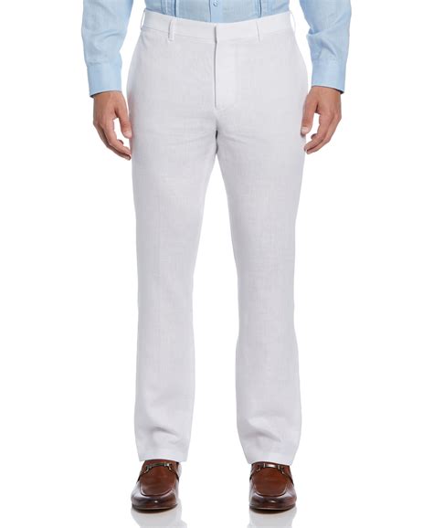 Size 40X32 Cubavera Men's Linen Blend Flat Front Dress Pants Beige for ...