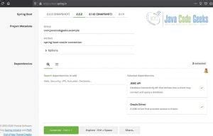 Oracle DB Config Spring Boot 的图像结果