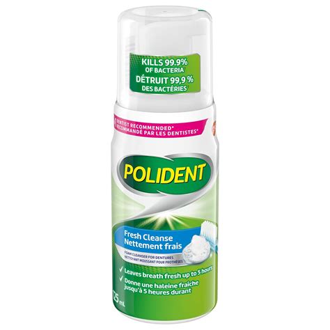 POLIDENT FRESH CLEANSE FOAMING DENTURE CLEANSER 125ML : Amazon.in ...