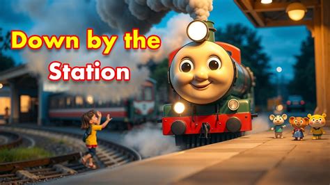 Down by the Station 🚂 & more Rhymes | Classic Nursery Rhyme for Kids ...
