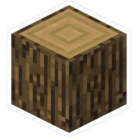 Minecraft Oak Log Block Sticker | Block stickers, Oak logs, Minecraft