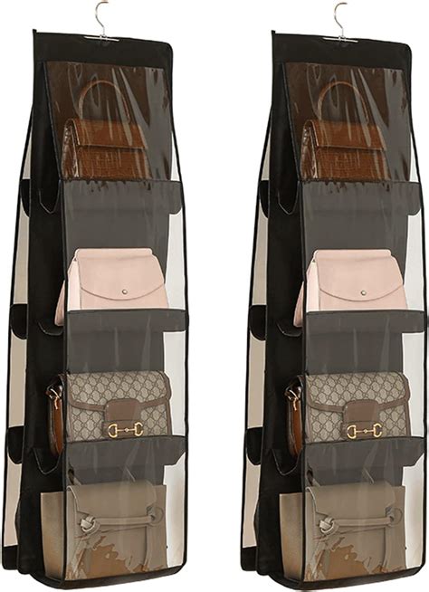 Amazon.com: SRTXJUZD Purse Organizer For Closet, 2 Pack Hanging Handbag ...