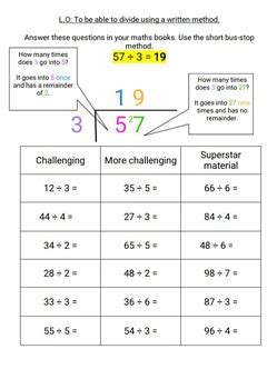 Image result for Bus Stop Method KS2