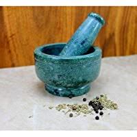 Buy SK Craft Green Marble Okhli Musli/Mortar Pestle Chopper Set for ...