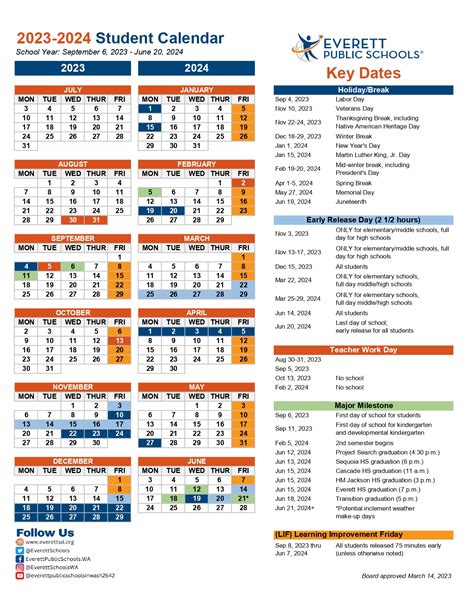 Everett Public Schools Calendar 2024-2025 [School District]