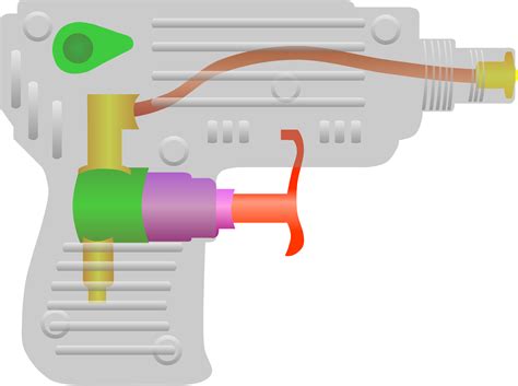 Gunshot Vector Cartoon Gun - Water Gun Clip Art (2400x1790), Png Download