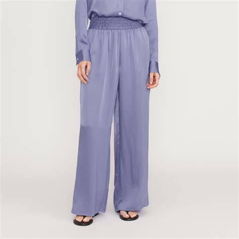 The Satin Pull-On Pant Cornflower Blue – Everlane