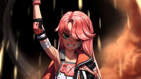 Download wallpaper 1366x768 girl, smile, guns, weapon, smoke, anime ...