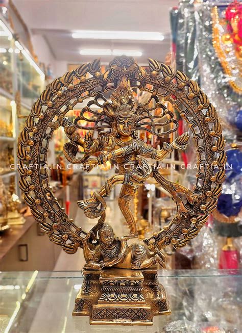 Brass Nataraj Idol - Unique Brass Crafted Nataraj Vigraham18 Inches Model