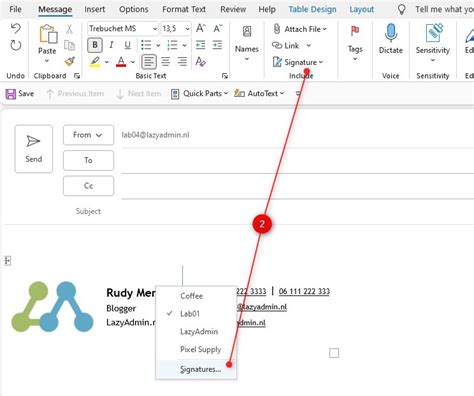 How to Change Email Signature in Outlook — LazyAdmin