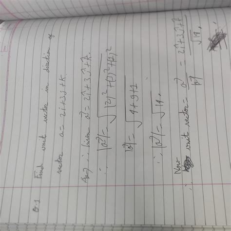 if a question in board exam of 2 marks is find unit vector in direction ...