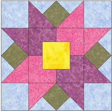 Image result for Quilt Flower Block Pattern