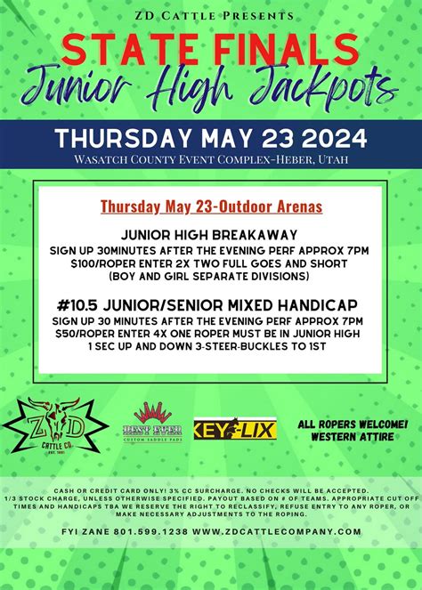 Junior High Breakaway & 10.5 Mixed Roping, Wasatch County Events Center ...