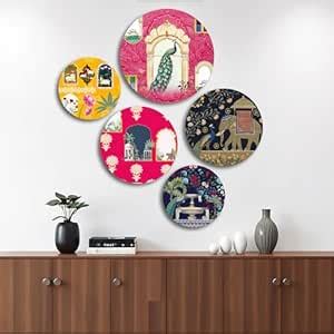 Buy The Castle Decor Madhubani & Miniature Art Wall Plates | Ethnic ...