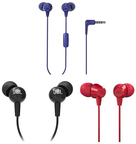 JBL C100SI Wired in Ear Headphones with Mic, Pure Bass Sound (Black ...