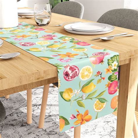 Encasa Dining Table Runner for 6 Seater - Water Repellent - Polyester ...