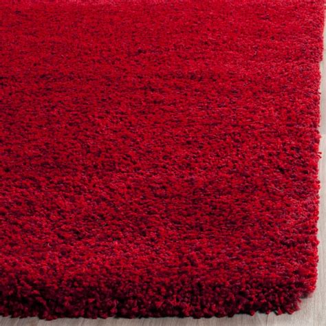 Safavieh Sgn725 Santa Monica Shag Red 4ft x 6ft in the Rugs department ...