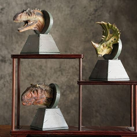 Buy Nanmu Dinosaur Head Statue Carnotaurus Spinosaurus Velociraptor ...