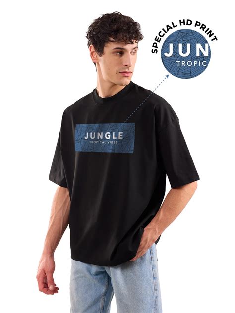 Jungle Vibes Oversized T-Shirt - Black – Crazymonk