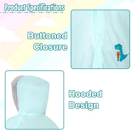 Allextreme Raincoat for Kids 11-12 Years Long Rain Jacket Boys Girls ...