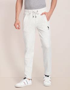 U.S. POLO ASSN. Self Design Men Grey Track Pants - Buy U.S. POLO ASSN ...
