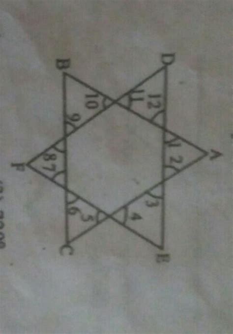 In the adjoining figure, angle 1+ angle 2+ angle 3+ angle 4+ angle 5 ...
