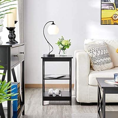 Buy Yaheetech 3 Tier Sofa Side End Table with Shelf, X Shape Chair Side ...