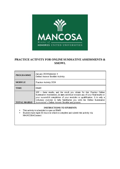 Practice OSA - Smowl July 2024: Preparation for Online Assessments ...