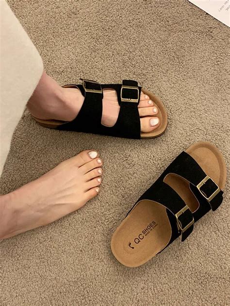 Sandalias planas de mujer con suela gruesa, estilo , con decoración ...