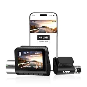 VRT 4K Dual Z Pro Dash Cam with So-ny Sensor | Front & Rear Car Camera ...