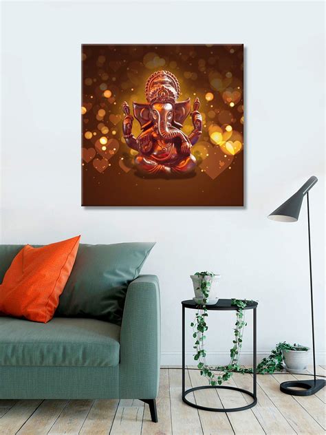 999Store Wooden Stretched God Lord Ganesha Ganpati paintings canvas ...