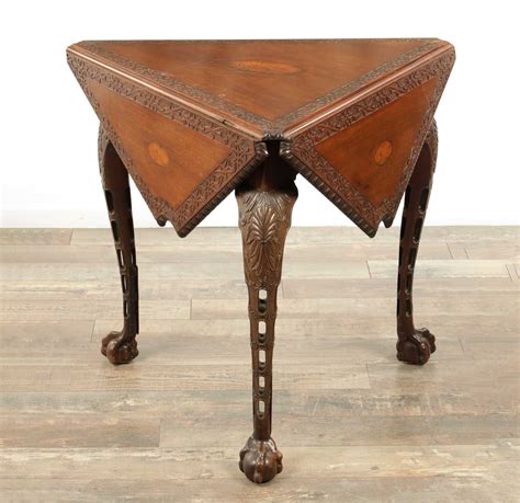 Lot 1604 - AN UNUSUAL 19TH CENTURY INLAID MAHOGANY