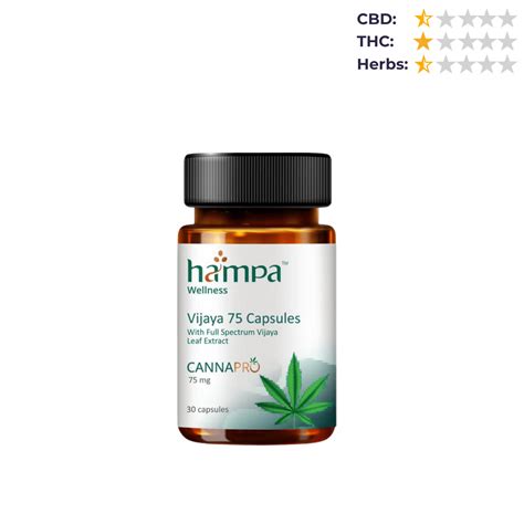 Hampa Vijaya 75 Capsules | Full-Spectrum Cannabis Extract Capsules ...