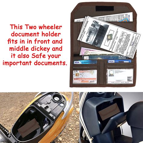 DAHSHA Two Wheeler/Car Document Holder, Vehicle Document Storage Wallet ...