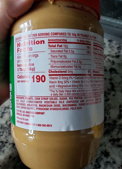 Jif Nutritional Value