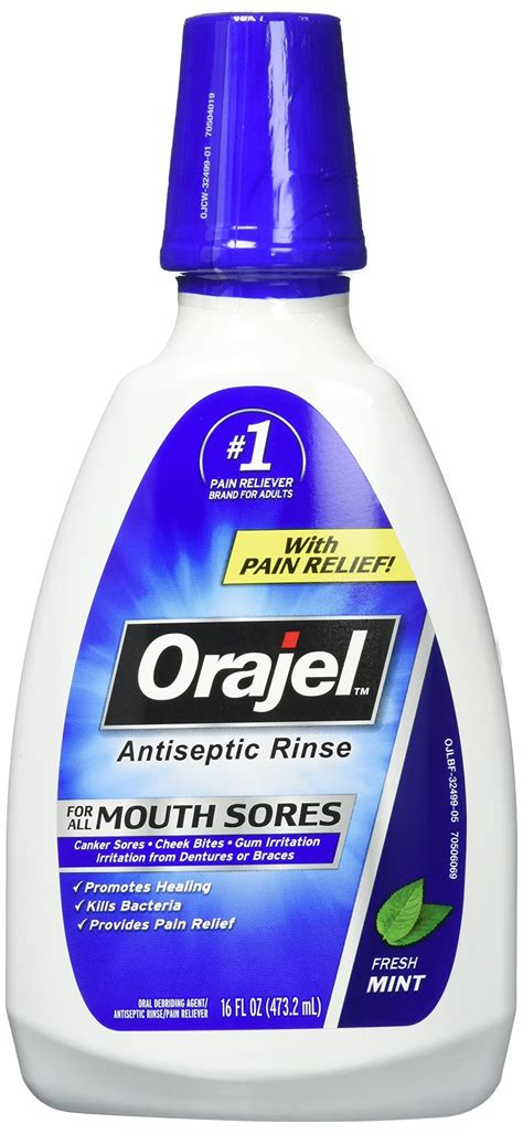 Orajel Antiseptic Mouth Sore Rinse 16 oz for sale | North Las Vegas, NV ...