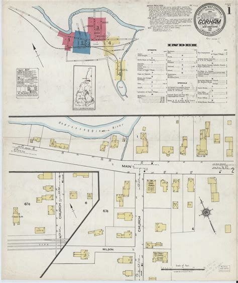 Gorham, New Hampshire 1921 - Old Map New Hampshire Fire Insurance Index ...