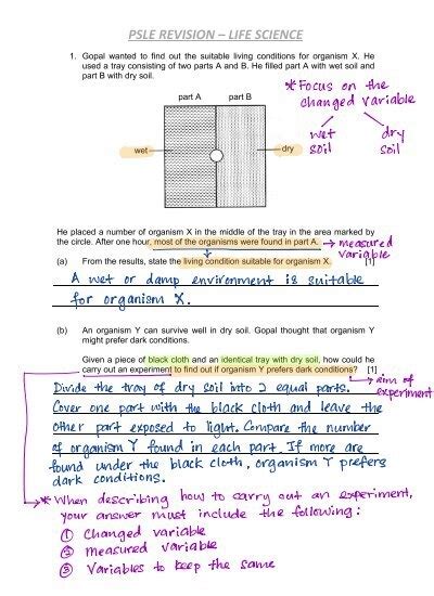 Image result for PSLE 2016 Science Answer Key