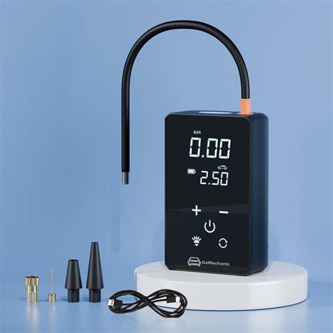 GoMechanic Wireless Tyre Inflator for Car & Bike |150 PSI |3000 mAh ...