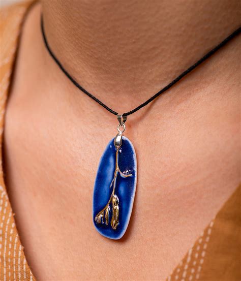 Ocean Blue Necklace | Buy Silver Plated Necklace