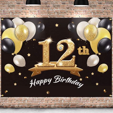 PAKBOOM 12th Birthday Party Banner Backdrop - Boys India | Ubuy