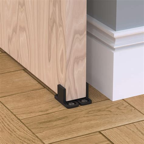 Sliding Barn Door Floor Guides - Black Closet Door Guides (4 Pack) by ...