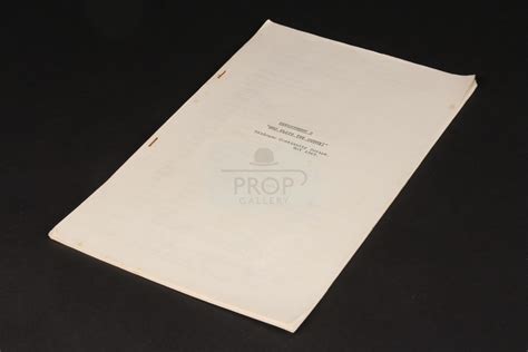 The Prop Gallery | Dialogue continuity script - Who Plays the Dummy?