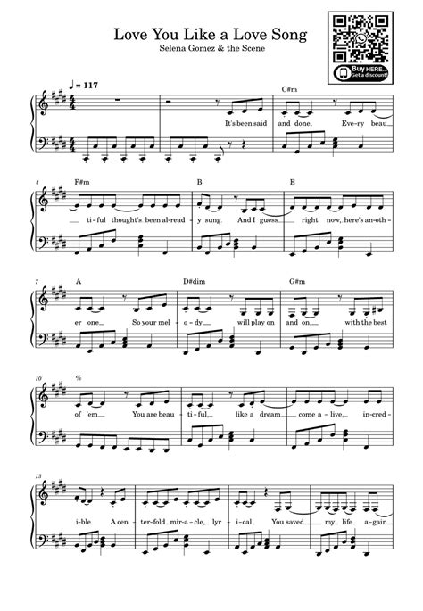 Love You Like A Love Song (arr. eduardo) by Selena Gomez & The Scene ...