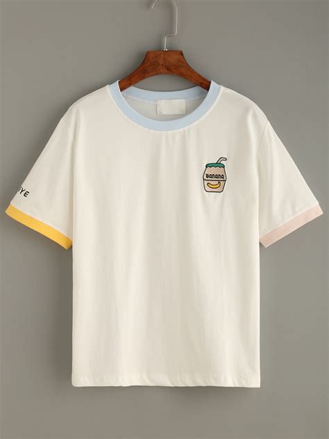 Novelty Embroidered T Shirt at Amy Dieter blog
