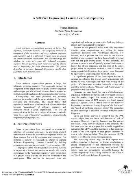 Image result for Engineering Lessons Learned