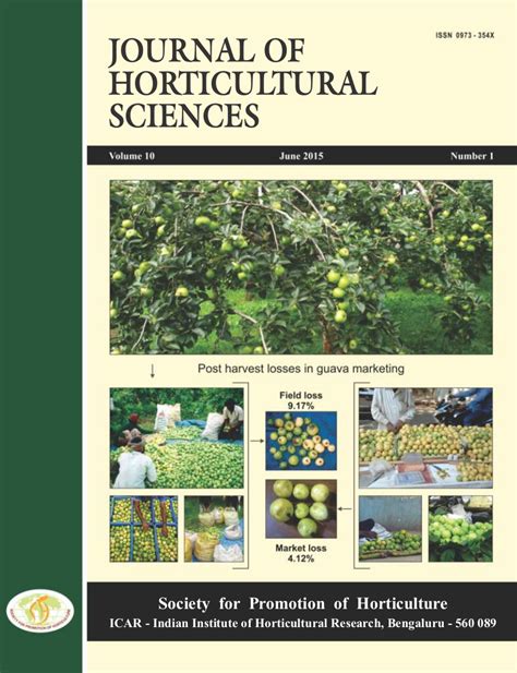 Vol. 10 No. 1 (2015) | Journal of Horticultural Sciences