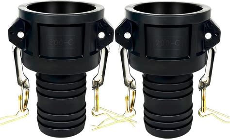 Buy 2 Pack Polypropylene Cam and Groove Hose Fittings (2Type C) Cam ...