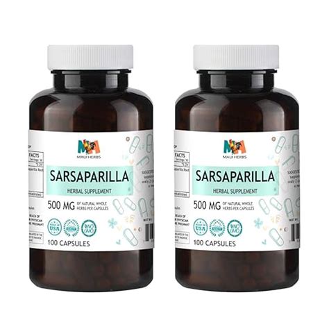 Buy Sarsaparilla Capsules, 500 mg, Organic Sarsaparilla Root Smilax ...