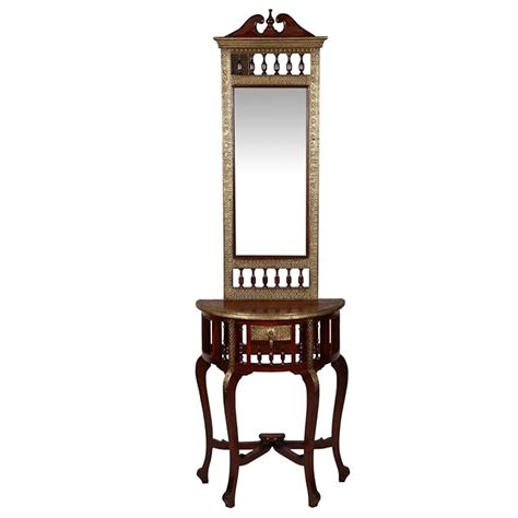 THAR ARTS AND FURNITURE Console Table Mirror Frame | Semi Circle Shaped ...